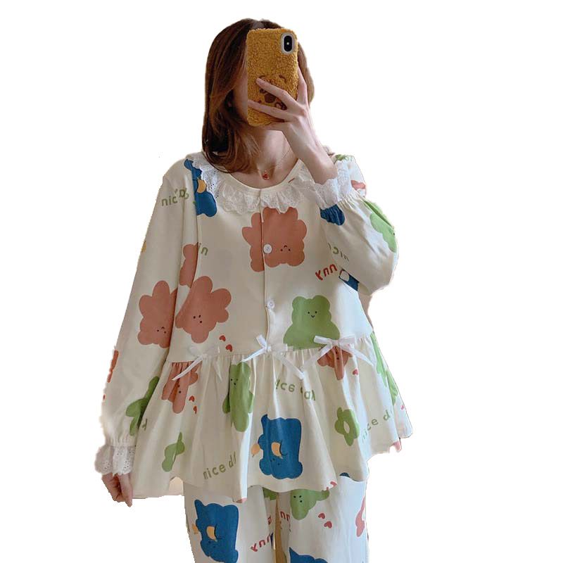 2020 Maternity Clothing Maternity Pajamas Women Spring And Autumn Winter Pure Cotton Postpartum Maternal Lactation Suit From Elanmilre 37 69 Dhgate Com