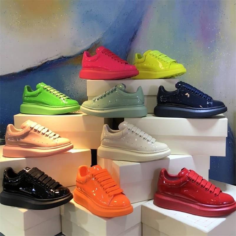 patent leather platform sneakers