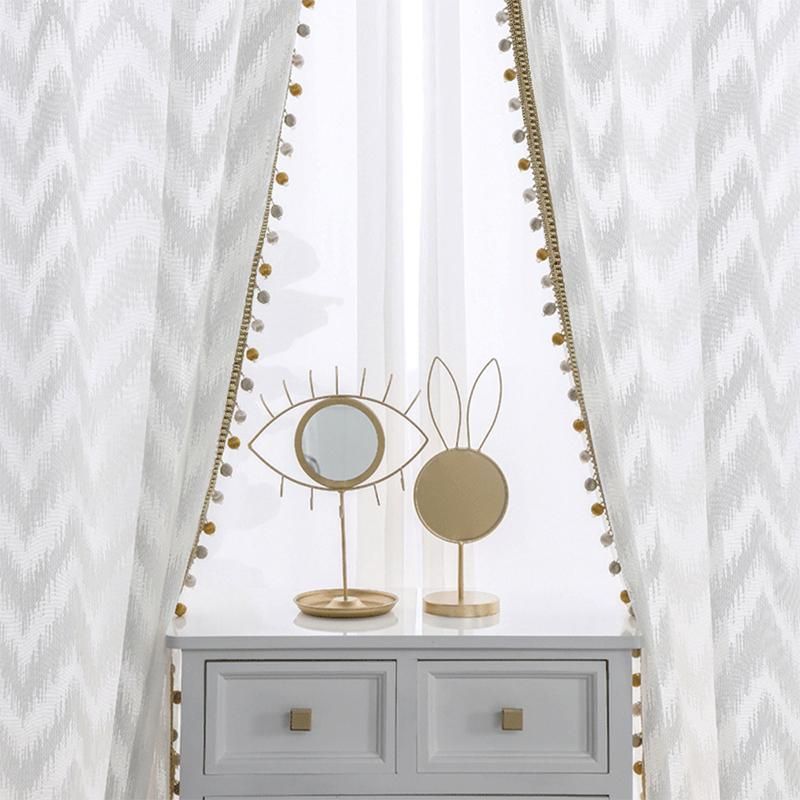 Satin Al Oturma Odasi Mutfak Icin 2adet Modern Dalga Stil Pencere Tul Perde Sut Beyaz Villa Dekorasyon Isik Iletim Perdeler Tl241 6 Dhgate Comda