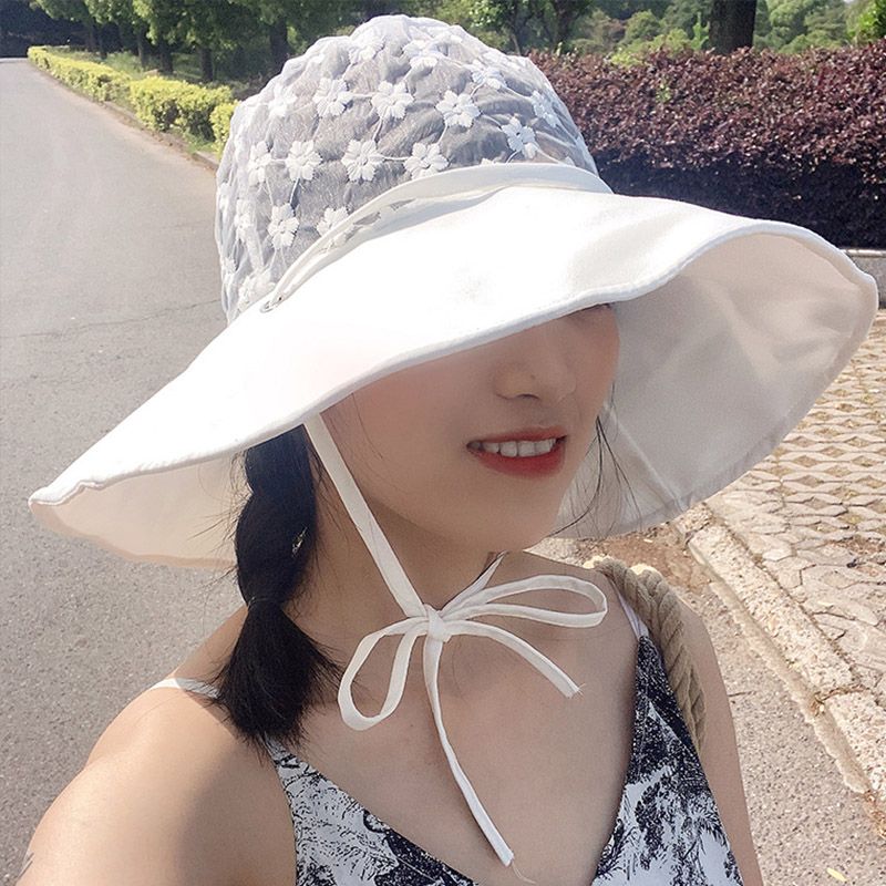 Wide Brim Hats Women Cotton Sun Hat 