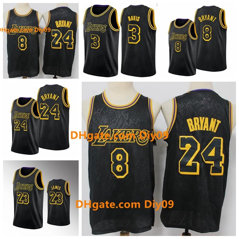 lakers basketball jersey black