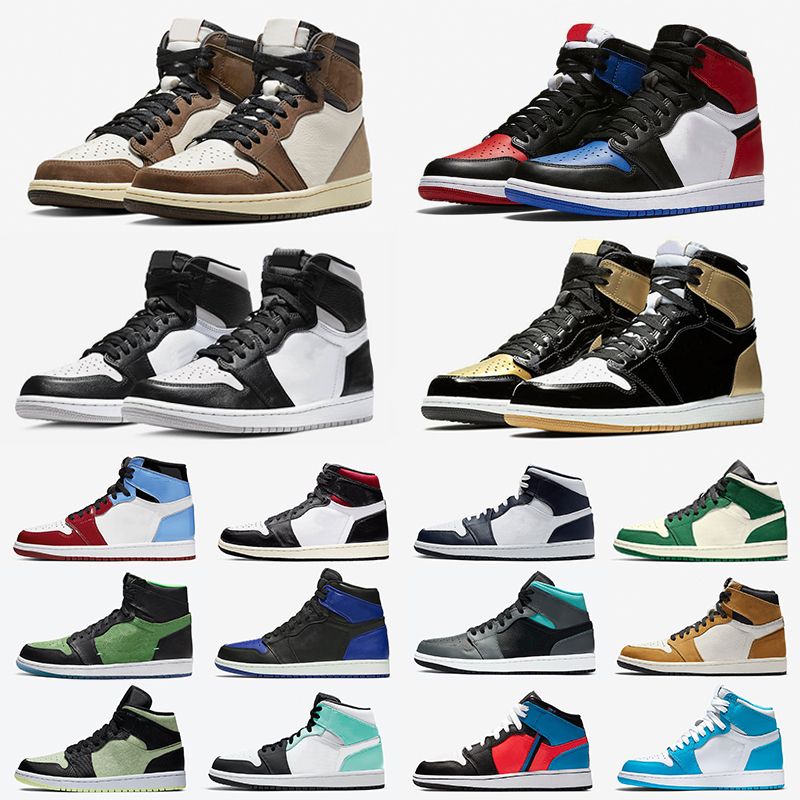 Compre Nike Air Jordan Retro 1 Jumpman 1 De Baloncesto Para Hombre Travis  Scott Shattered UNC 1s Gold Top 3 Cactus Jack Banned Bred Toe Hombres  Mujeres Entrenador Zapatillas Deportivas A 33,22