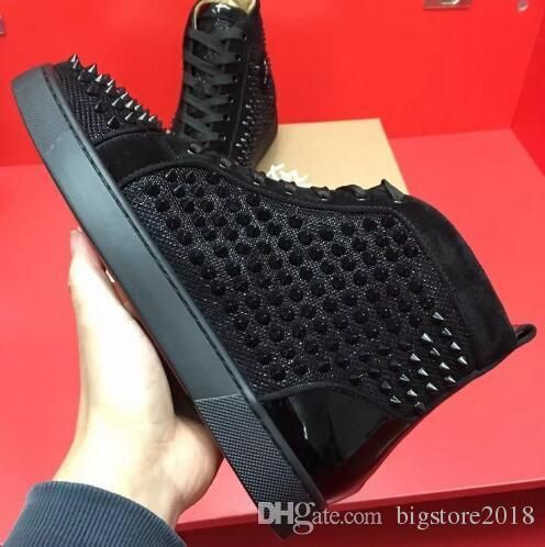 Compra Zapatos cristiano CL Louboutin 2018 Famosa Hombres Y Mujeres Nuevos  Diseñador De Zapatillas De Deporte Negras De La Marca Inferior Roja Hombre  Del Diseñador De Lujo Yjr Barato | Entrega Rápida
