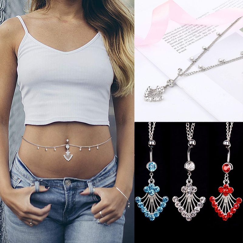 Belly Button Jewelry Navel Ring Navel Jewelry Belly Button Rings Belly Ring Boho Chain Belly Rings Dangle Flower Belly Piercing