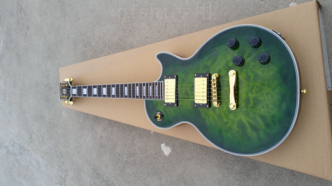 Compre Color De La Guitarra Tienda De Encargo Verde De China Hizo Eléctrica  Hardware Del Oro Guitarra Hecha En China Fresca Libre Del Envío A 280,58 €  Del Qishi003 | Es.Dhgate.Com