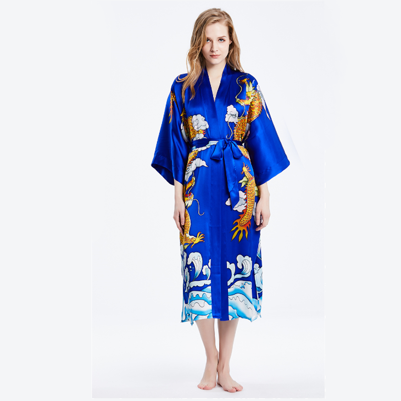 long ladies dressing gown robe