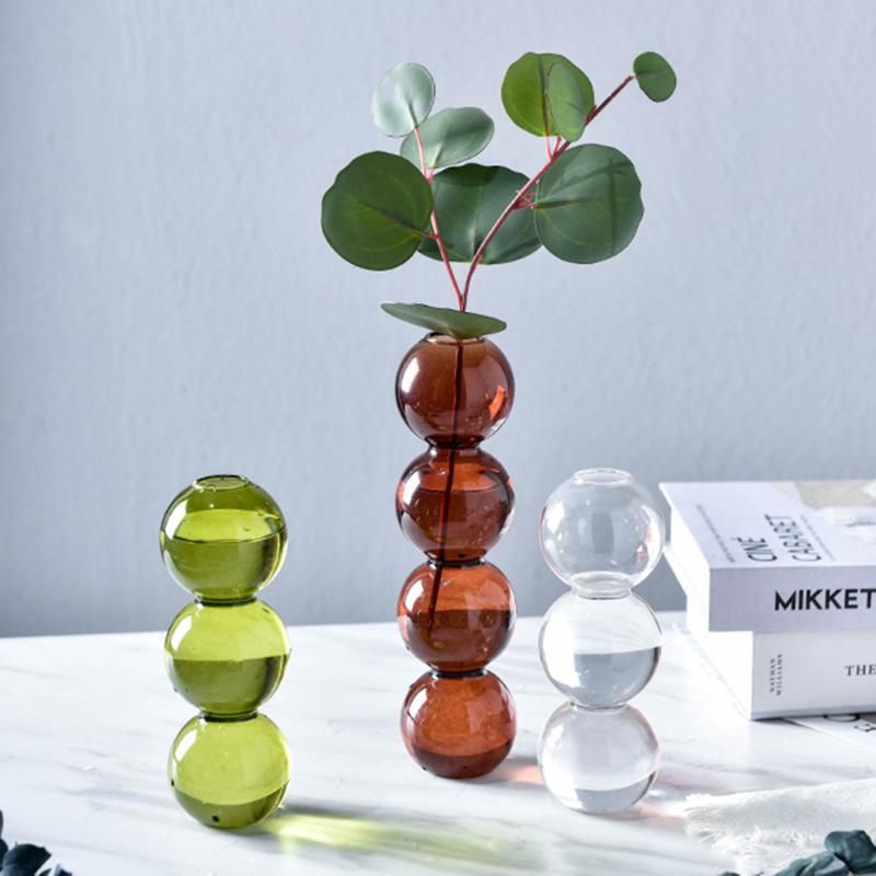 Vases INS Crystal Ball Bubble Glass Vase Flower Arrangement Hydroponics