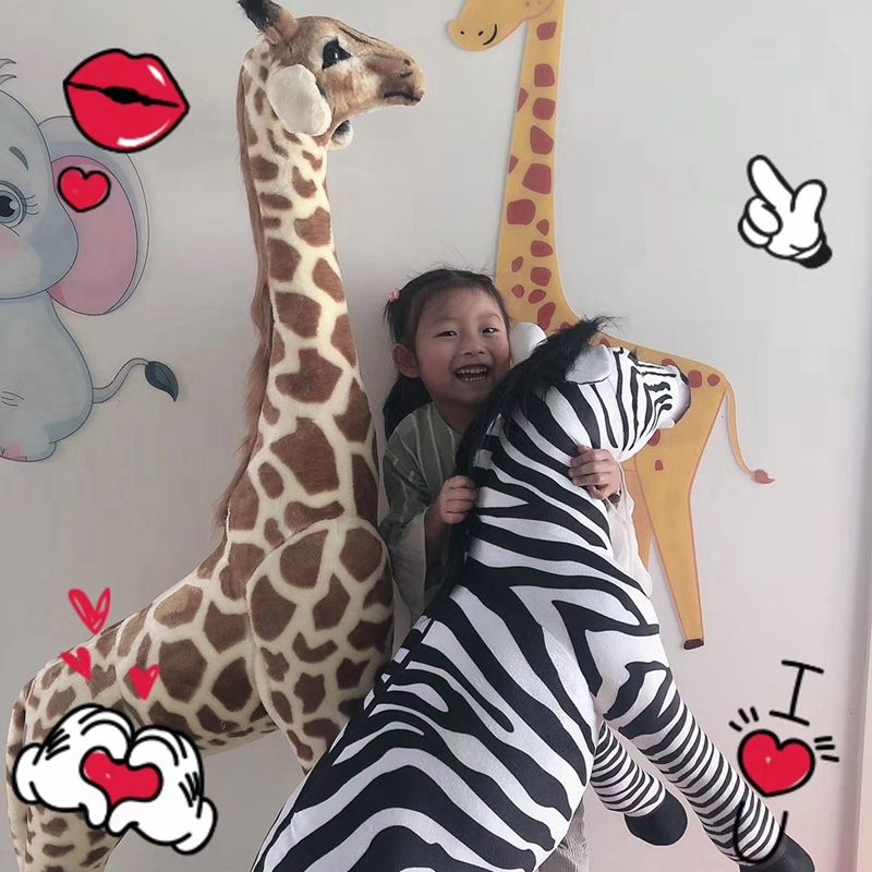 large zebra stuffed animal