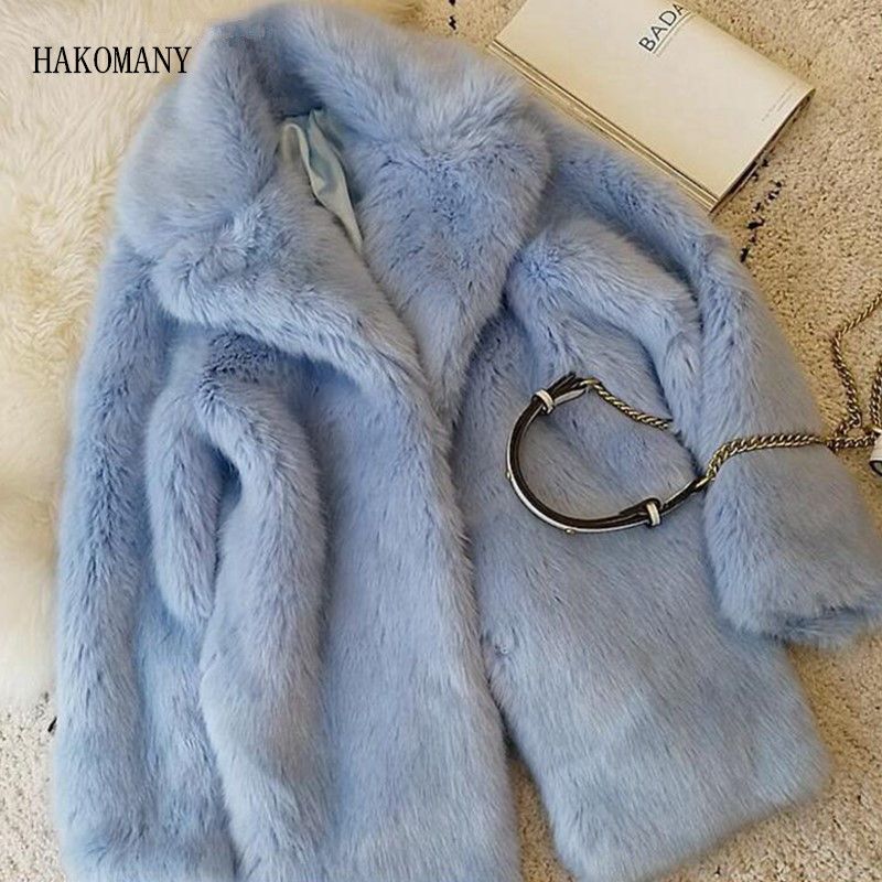 blue shaggy jacket