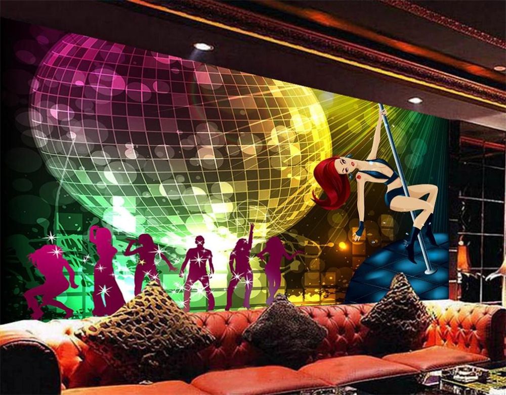 3d wallpapers Fantasy ballroom colorful bar KTV nightclub background wall  3d murals wallpaper for living room