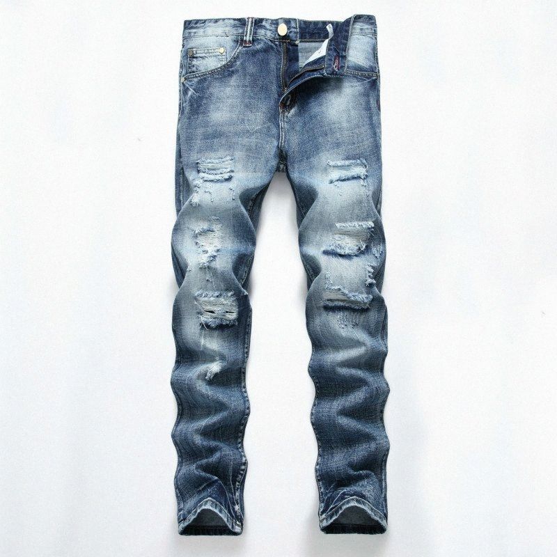 light washed ripped jeans mens