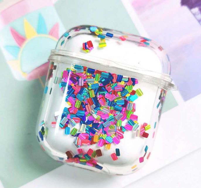 Download Designer AirPods Case Colorful Liquid Quicksand For Apple AirPods Pro 1 2 Headset Protective ...