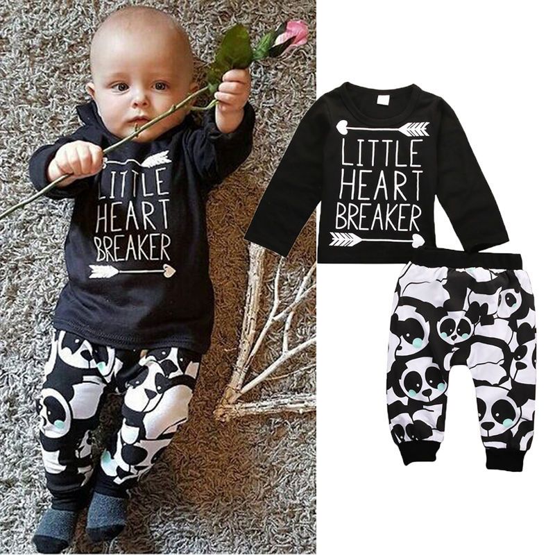 Fashion Newborn Infant Kids Baby Short Sleeve Letter Print T-shirt Tops Clothes 