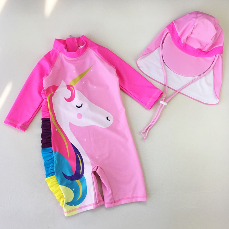 unicorn kids bathing suit