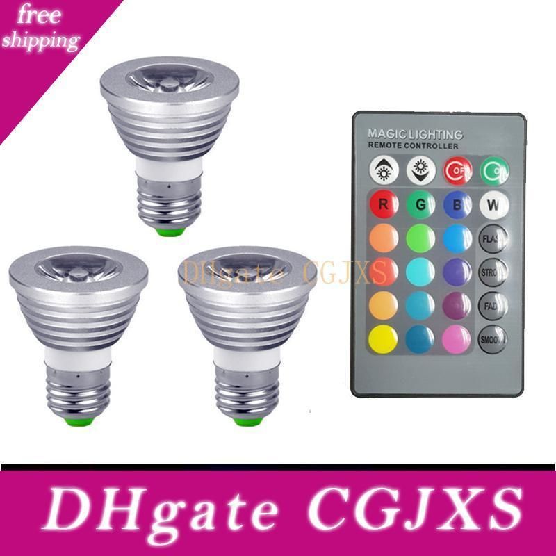 Magic Spotlight RGB LED Lamp Bulb GU10 E27 MR16 16 Colors Change+Remote Control
