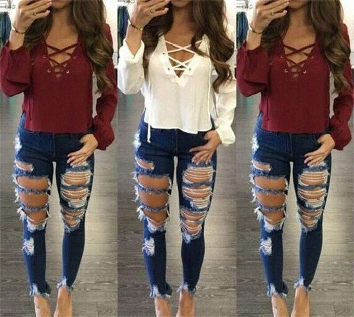 female tight trousers