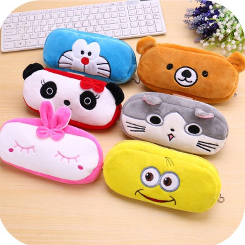 Plush Animal Pencil case Cartoon panda bear fruit pen bag box for kids gift Cosmetic Stationery pouch school supplies Freeshipping PB0201 Plush Animal Pencil case Cartoon panda bear fruit pen bag box for kids gift Cosmetic Stationery pouch school supplies Freeshipping PB0201