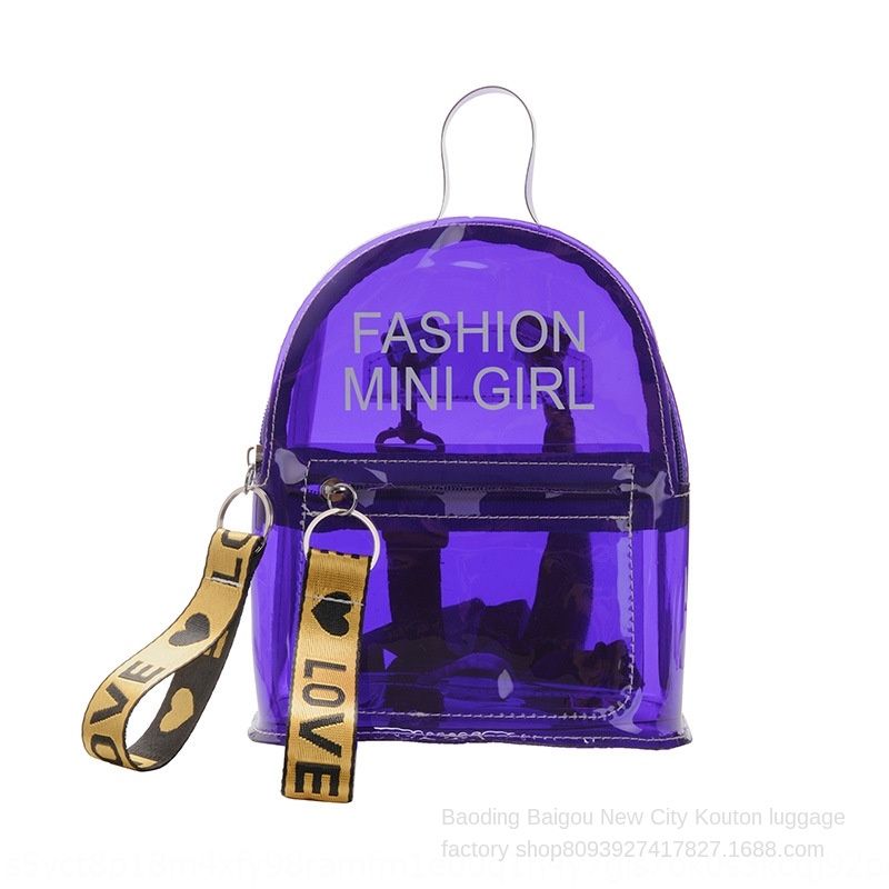 small transparent backpack
