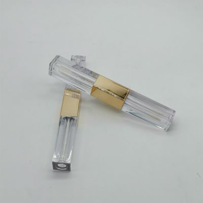 square clear lip gloss tube