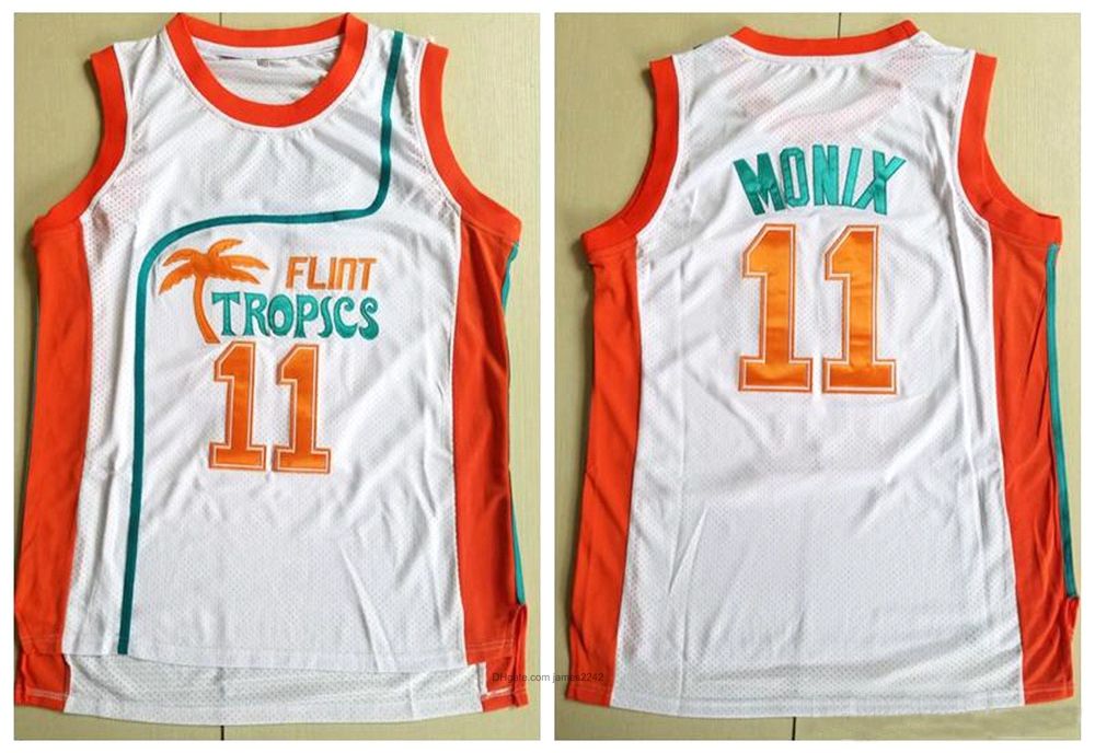 Movie Jersey 11 Flint Tropics 7 Coffee Black 33 Moon Semi Pro Basketball  Jerseys All Stitched Embroidery