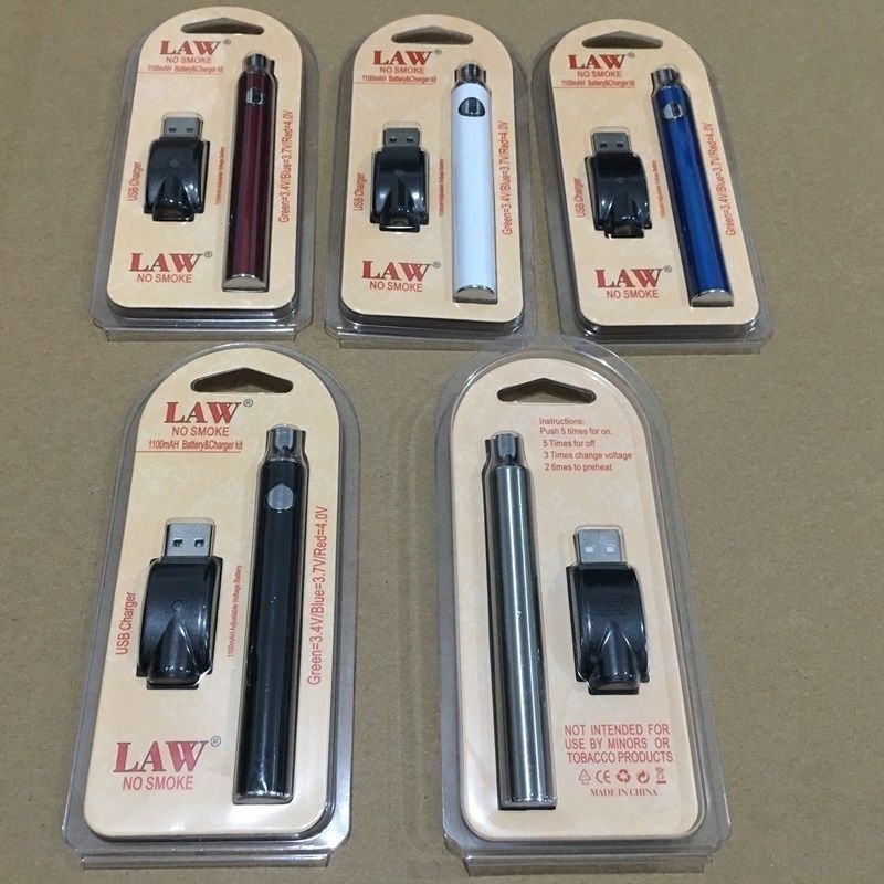 LAW 1100mAh Preheat VV Vape Pen Law Preheating Battery Variavle Voltage