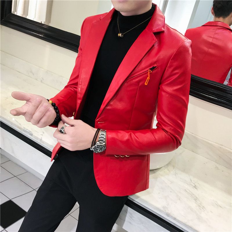 red coat outfit for men