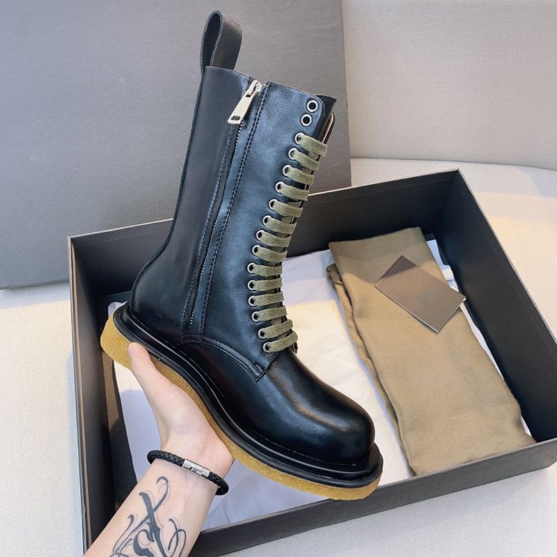 Sorbern Black Platform Boots Mid Calf Heelless Hoof Boots Ladies Night Club Show Shoes Unisex 