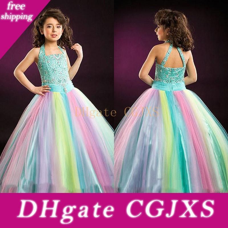 rainbow gown for girl
