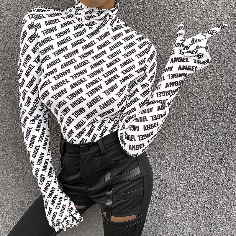 2020 Fall Fashion ANGEL Printed Black 
