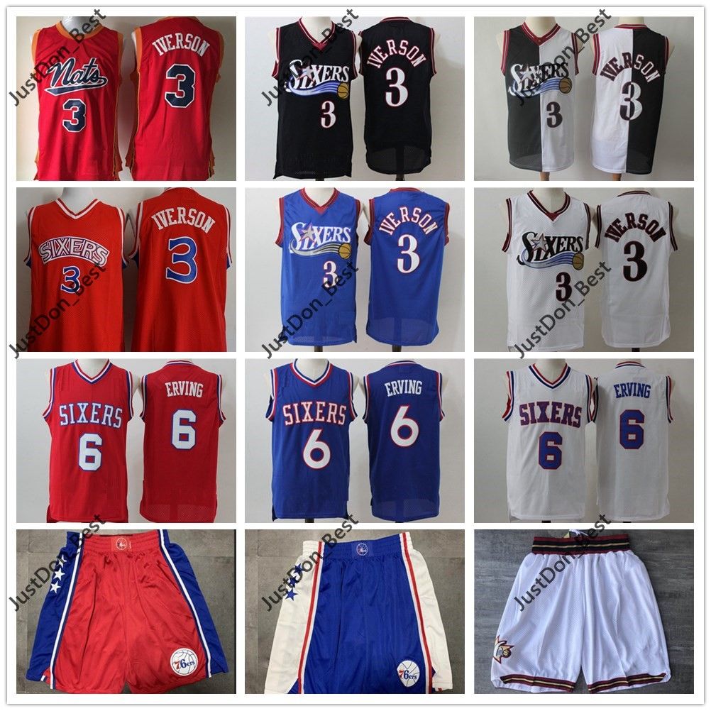 2020 Vintage Mens Philadelphia 76ers Jersey Stitched 10 ...