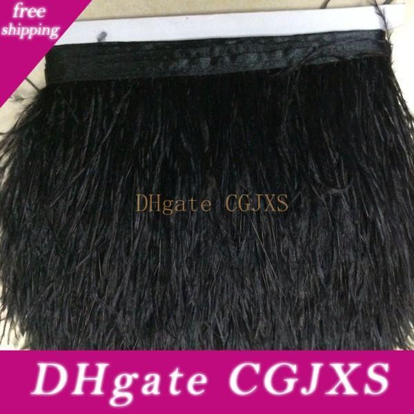 black ostrich feather fringe