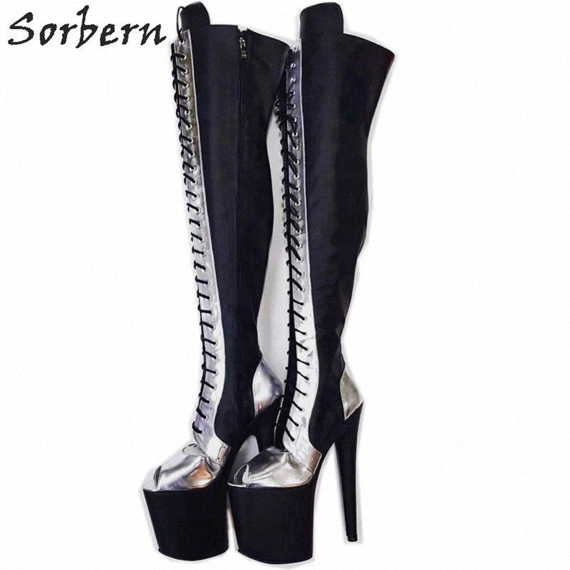 wide fit long black boots