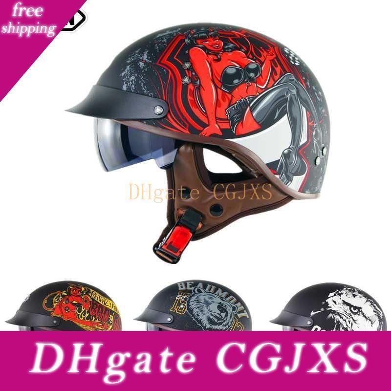 Soman Half Face Vintage Motorcycle Helmet Dot City Scooter Helmets High Quality Abs Half Casco Moto Retro Motorcycles Motorbike Moped Helmets For Men Moped Helmets For Sale From Egbdhydnn 109 07 Dhgate Com