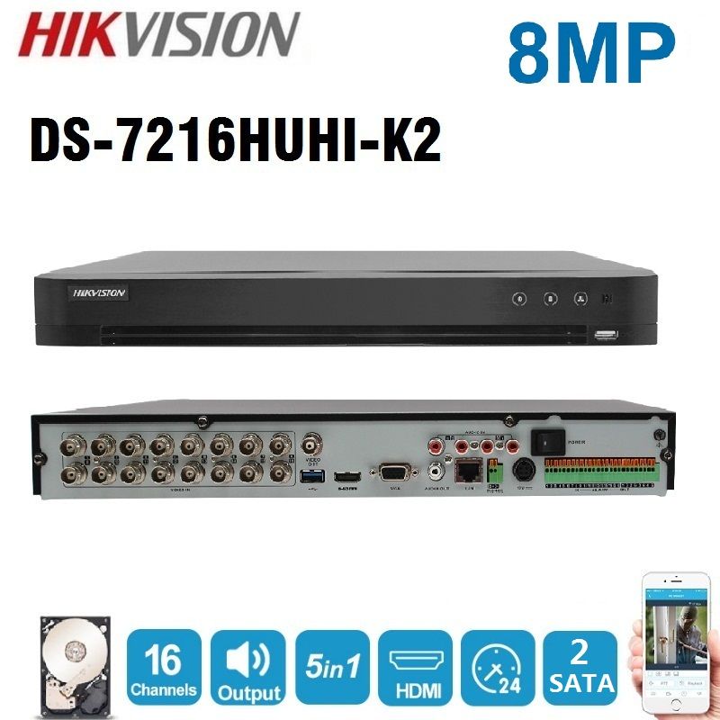 Purchase Systems Hikvision 16ch Ds 7216huhi K2 Dvr Video Surveillance And Hybrid 5mp 4 In 1 Night Vision Camera Kit1 Cheap Fast Delivery And Quality Ie Dhgate