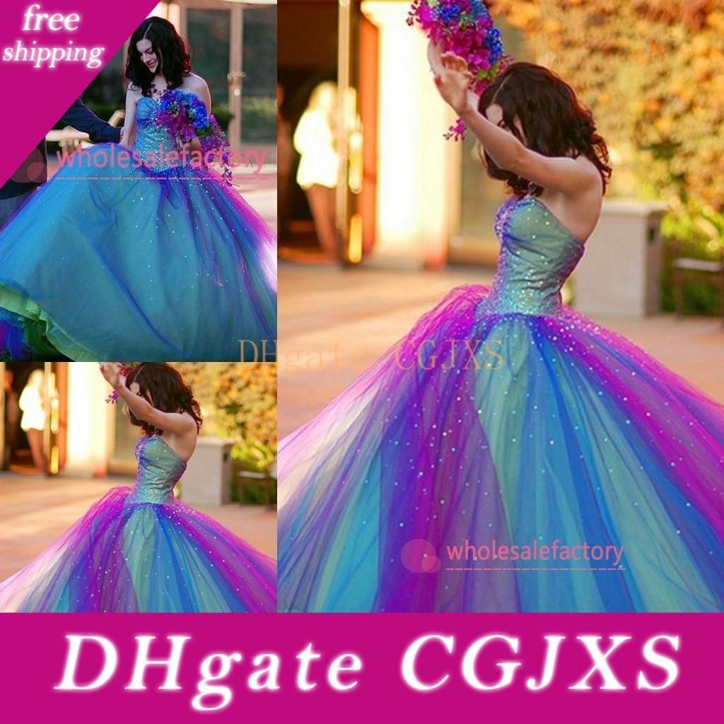 rainbow dress formal