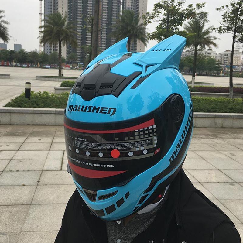 Motorcycle Helmet Knight Racing Blue Helmet At All Seasons Antimist