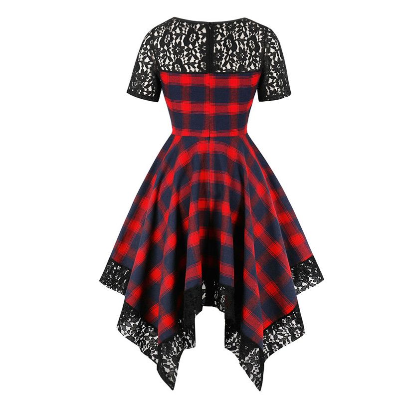 red and black plaid dress womens