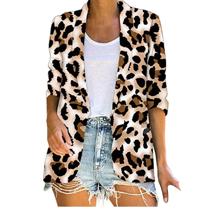 ladies leopard blazer