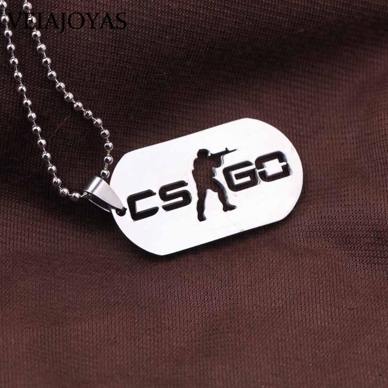 Hot Game CS GO Pendant Counter Strike CSGO Logo Necklace Fashion Game  Stainless Steel Jewelry Men Wholesale Gifts