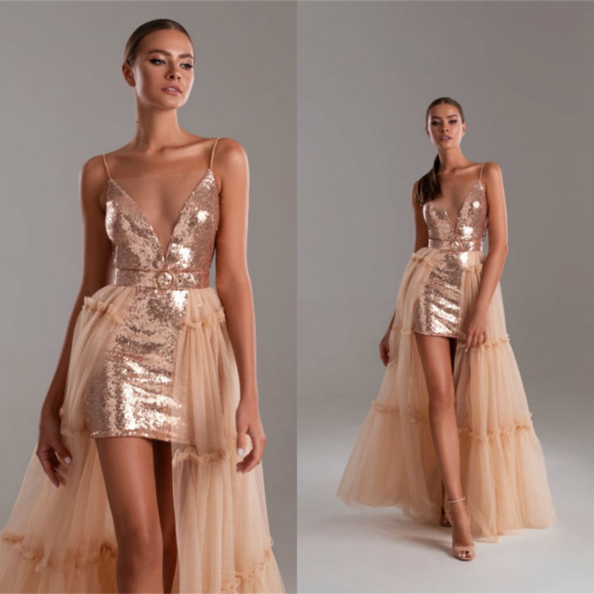 sparkling rose gold dress