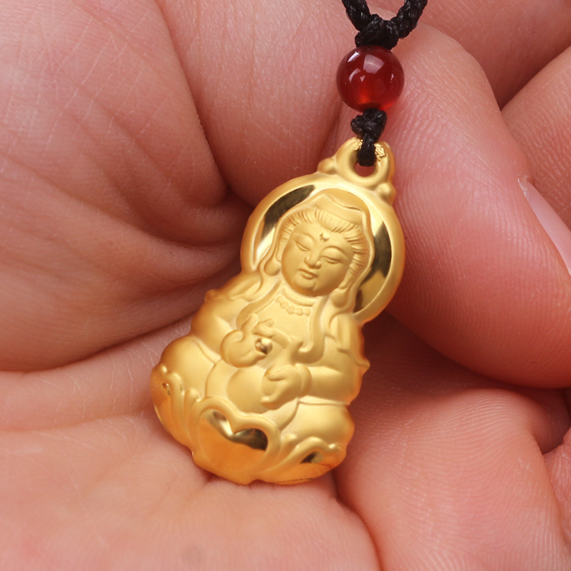 Wholesale Jade Buddha Pendant Gold Pendant Pure Gold Buddha 24K Gold