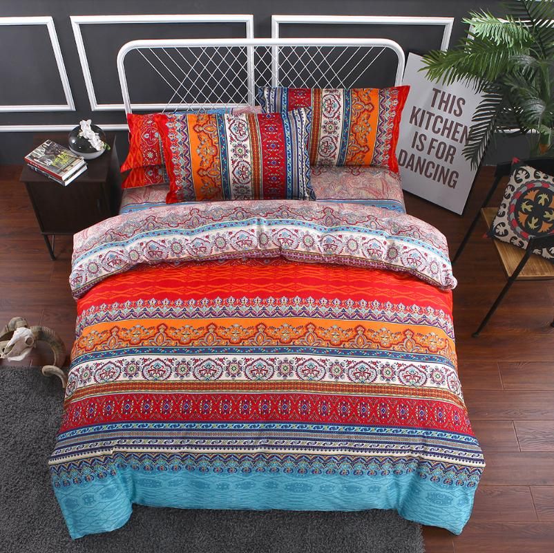 Bohemian Style Bedding Sets Au Eu Us Single Double Full Twin Queen King Size Bedding Duvet Cover Pillowcase Set 2 Bed Set From Manilabest 39 07 Dhgate Com