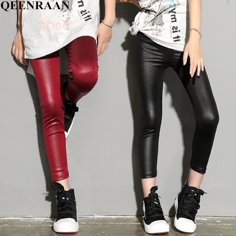 baby girl faux leather leggings