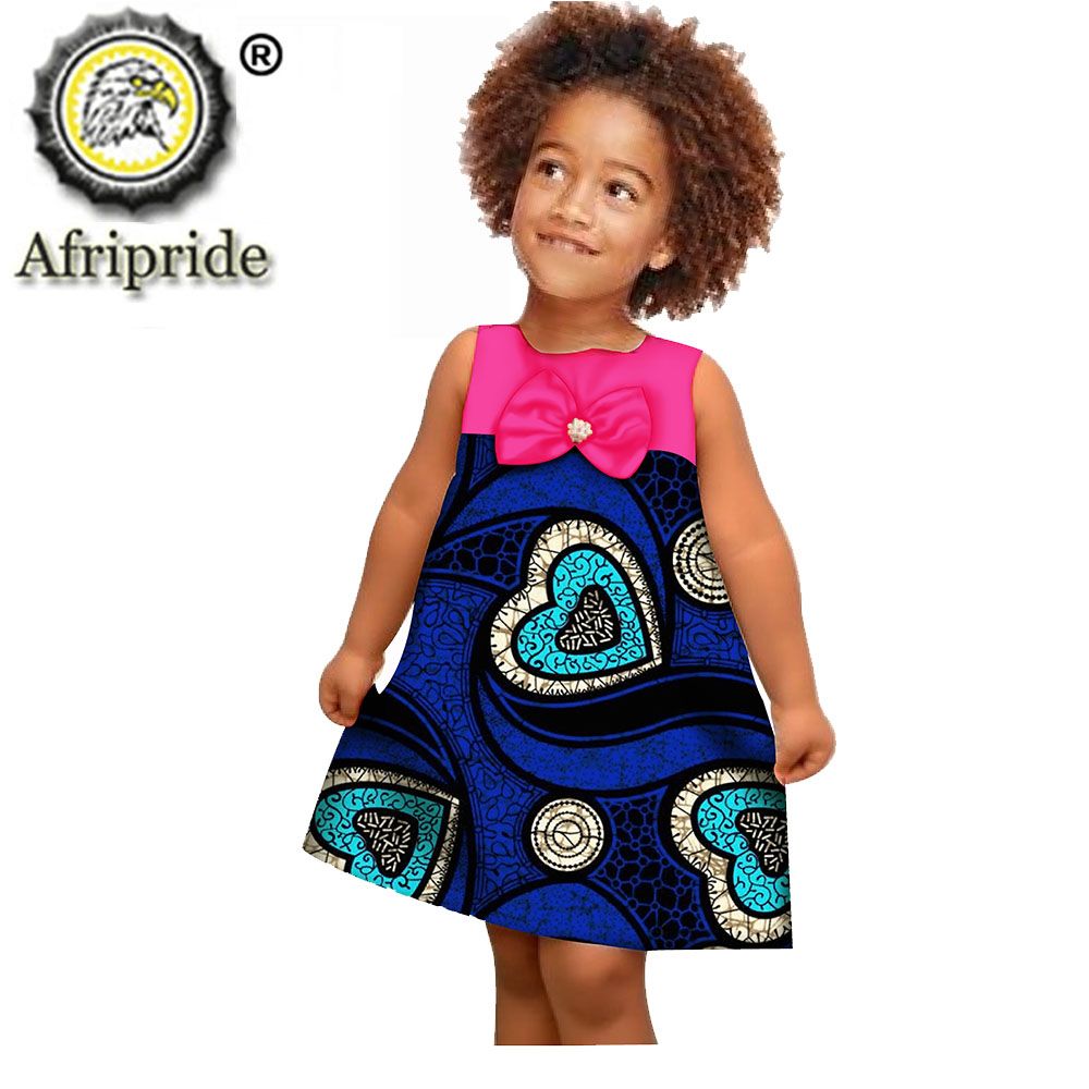 Vestidos africanos para niñas Ropa casual encantadora Ankara Tela ropa Sundress Afripride