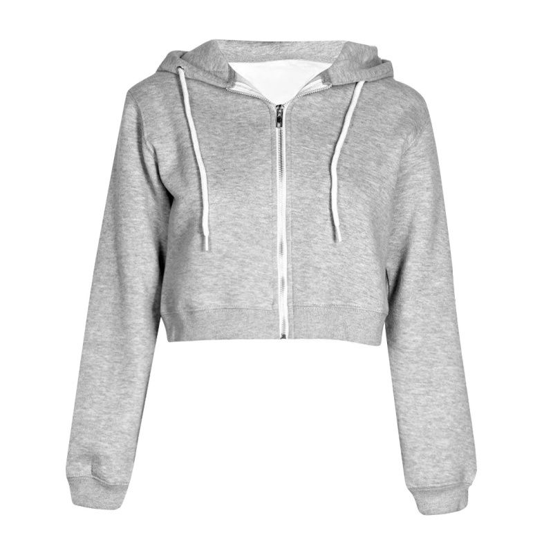 cropped black zip up sweater