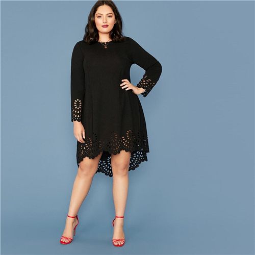 shein black dress plus size