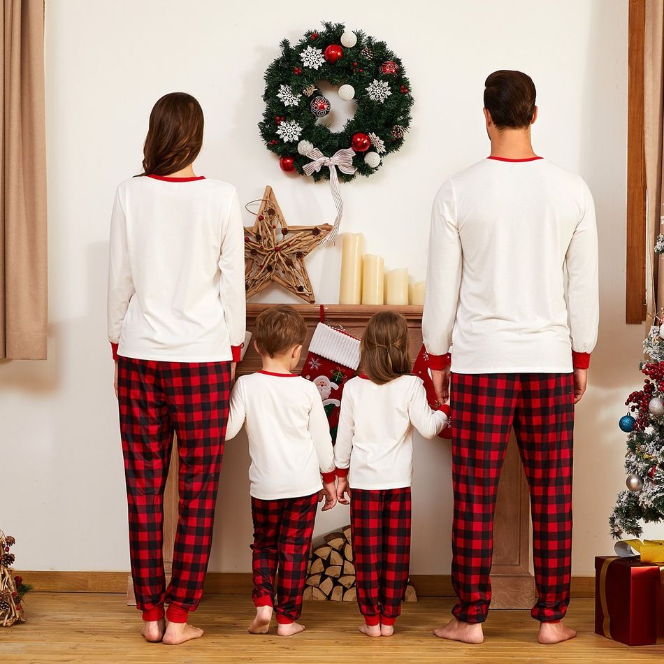 DaMohony Famiglia di Natale Corrispondenza Vestiti Adulto Bambino Alce Buon  Natale Plaid Pigiama lencicol Abbigliamento Donna