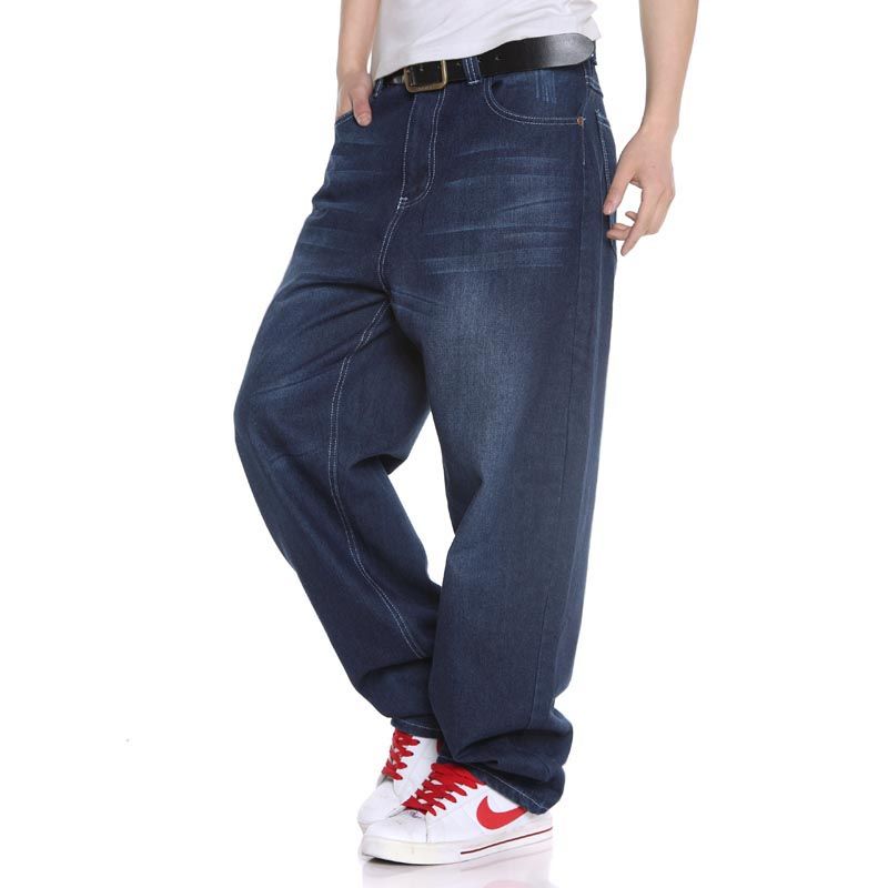 Mens Jeans Plus Size Hip Hop Baggy Men 