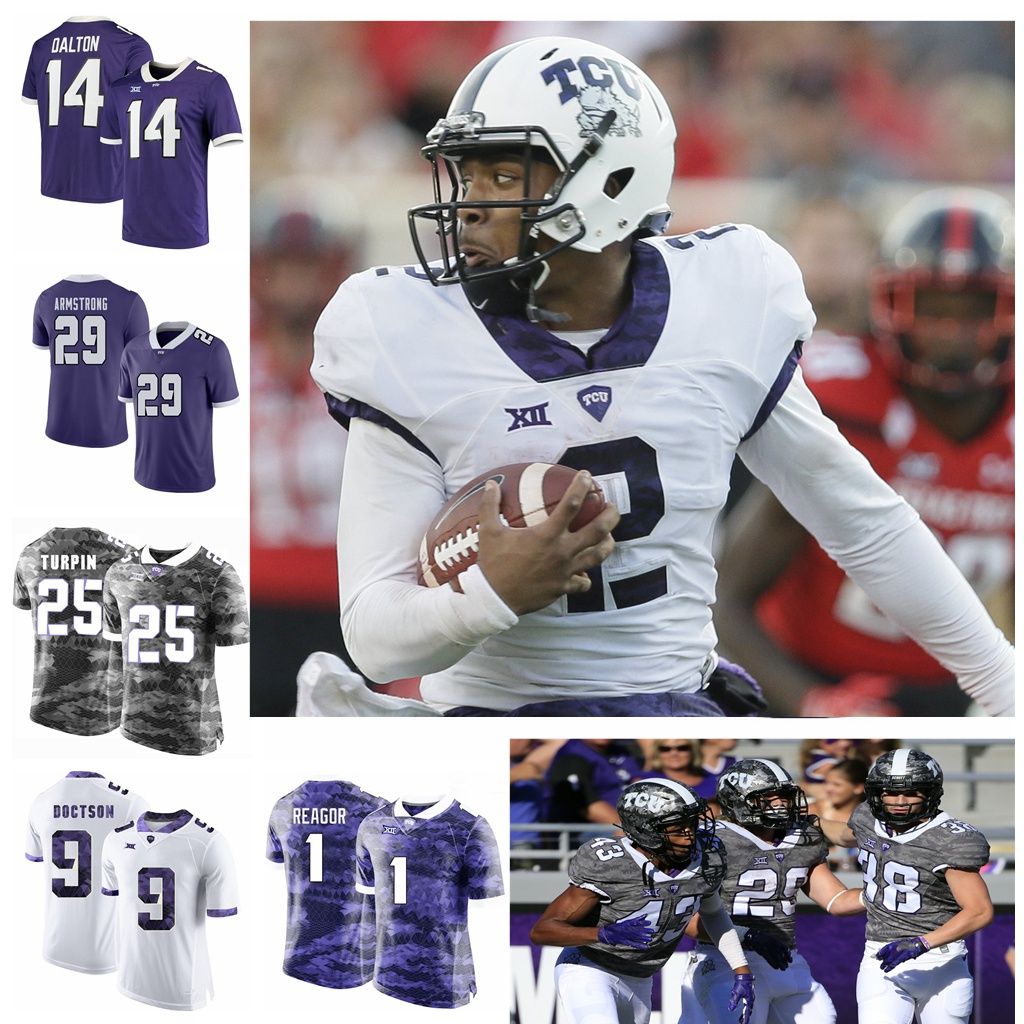 2021 Custom TCU Horned Frogs College Football Jerseys Taye Barber