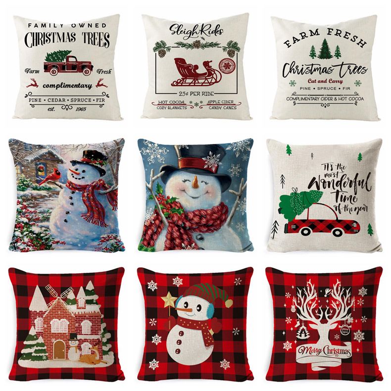 Christmas Pillow Covers Linen Throw Pillow Case Square Sofa Decorative Pillow Cushion Cover Xmas Pillowcase Home Decor 37 Designs 5737 Spotlight Outdoor Cushions Outdoor Furniture Cushion Replacement From Toddlerlife 1 67 Dhgate Com